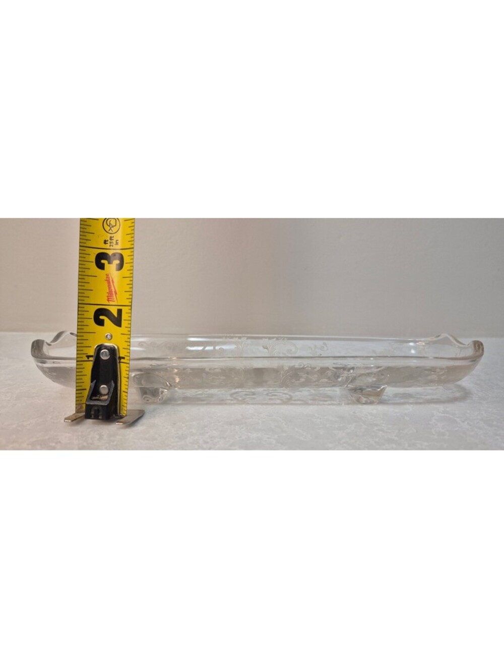 Vintage Cambridge Glass Chantilly Footed Crystal Dish - Picture 8 of 10